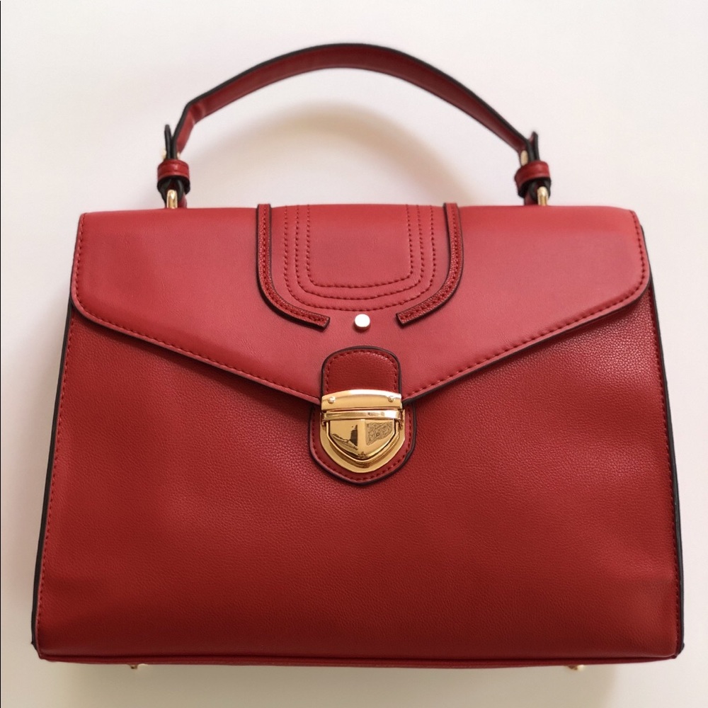 ‘Impulse’ Red Fold Over Handbag Purse - Picture 7 of 8